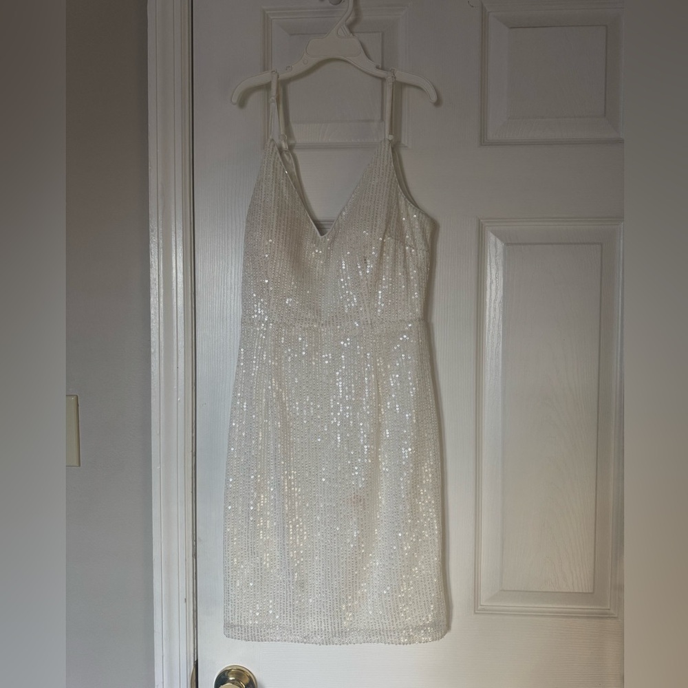 White Sequin Dress